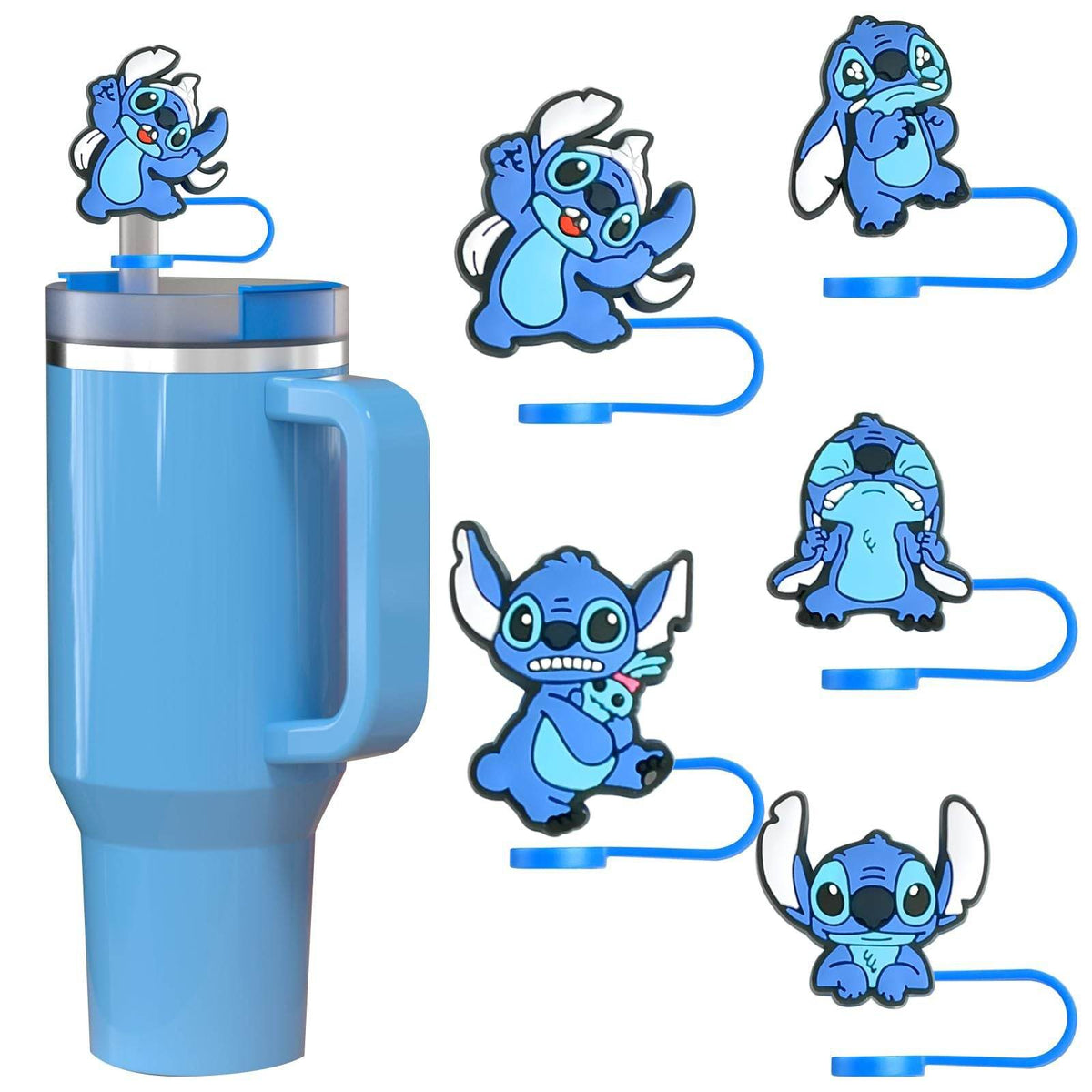 Cartoon Straw Toppers - Reusable Straw Covers with Fun Designs